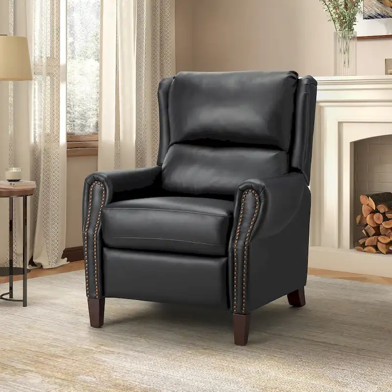 Alicia 32.68  Wide Genuine Leather Manual Recliner