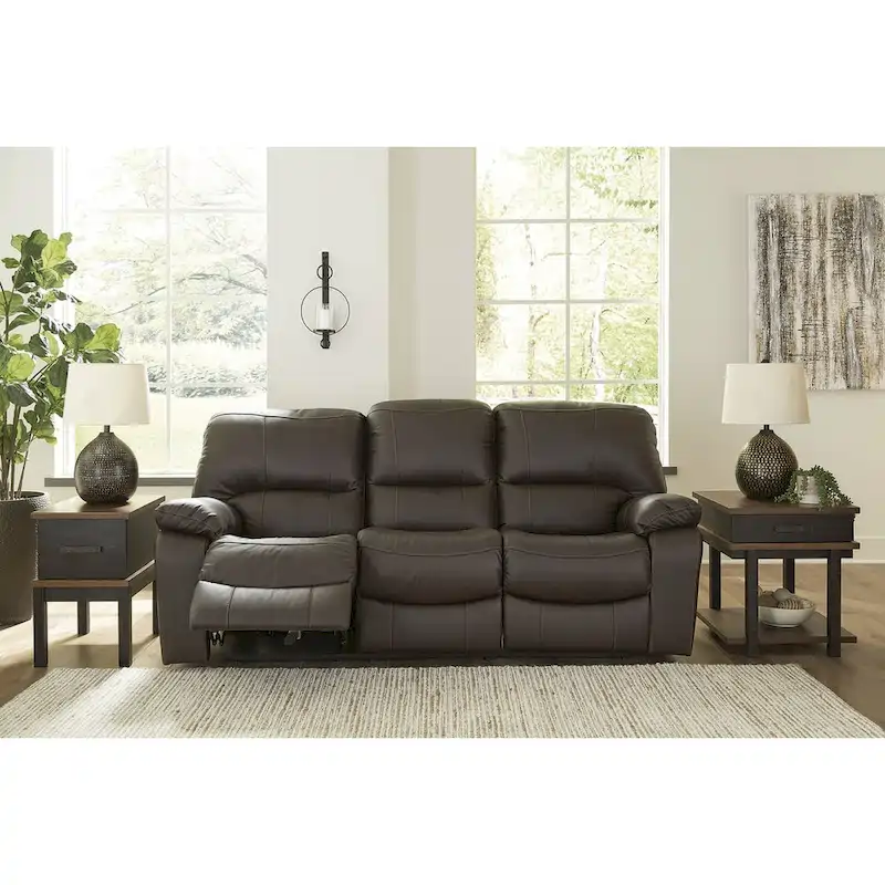Signature Design by Ashley Leesworth Brown Reclining Power Sofa - 88W x 41D x 41H