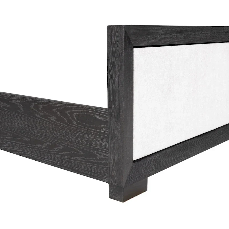 Furniture of America Durem II Modern Classic Solid Wood Fabric Panel Bed