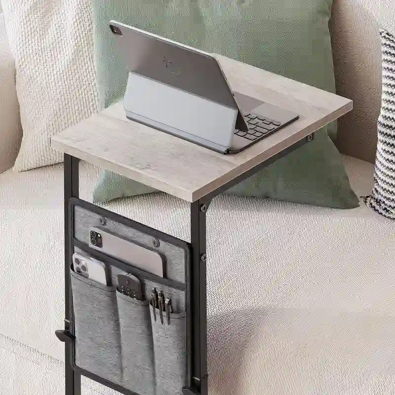 C Shaped End Table - 16D x 12W x 33H