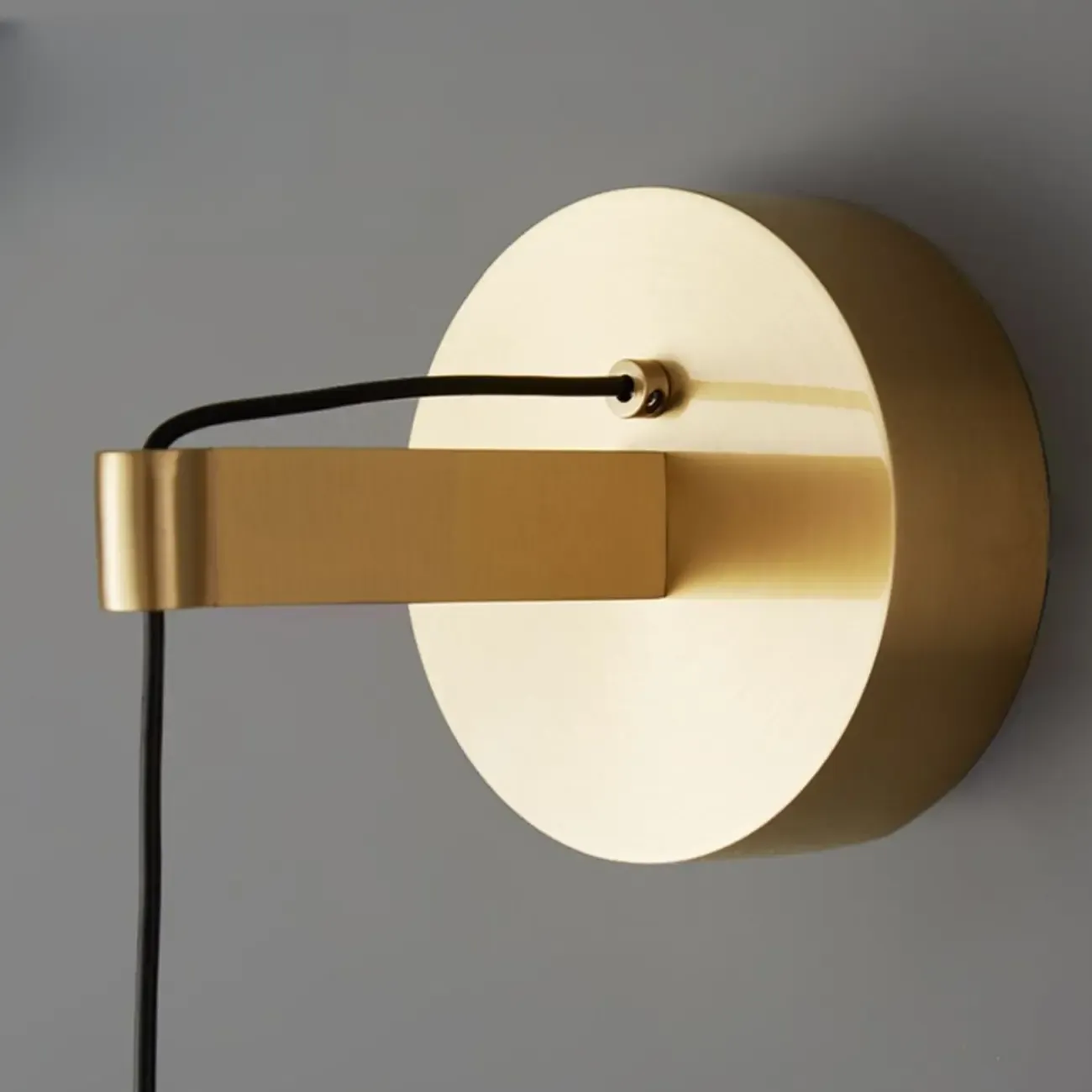 Elegant Gold Cylinder LED Wall Sconce with Crystal Deco