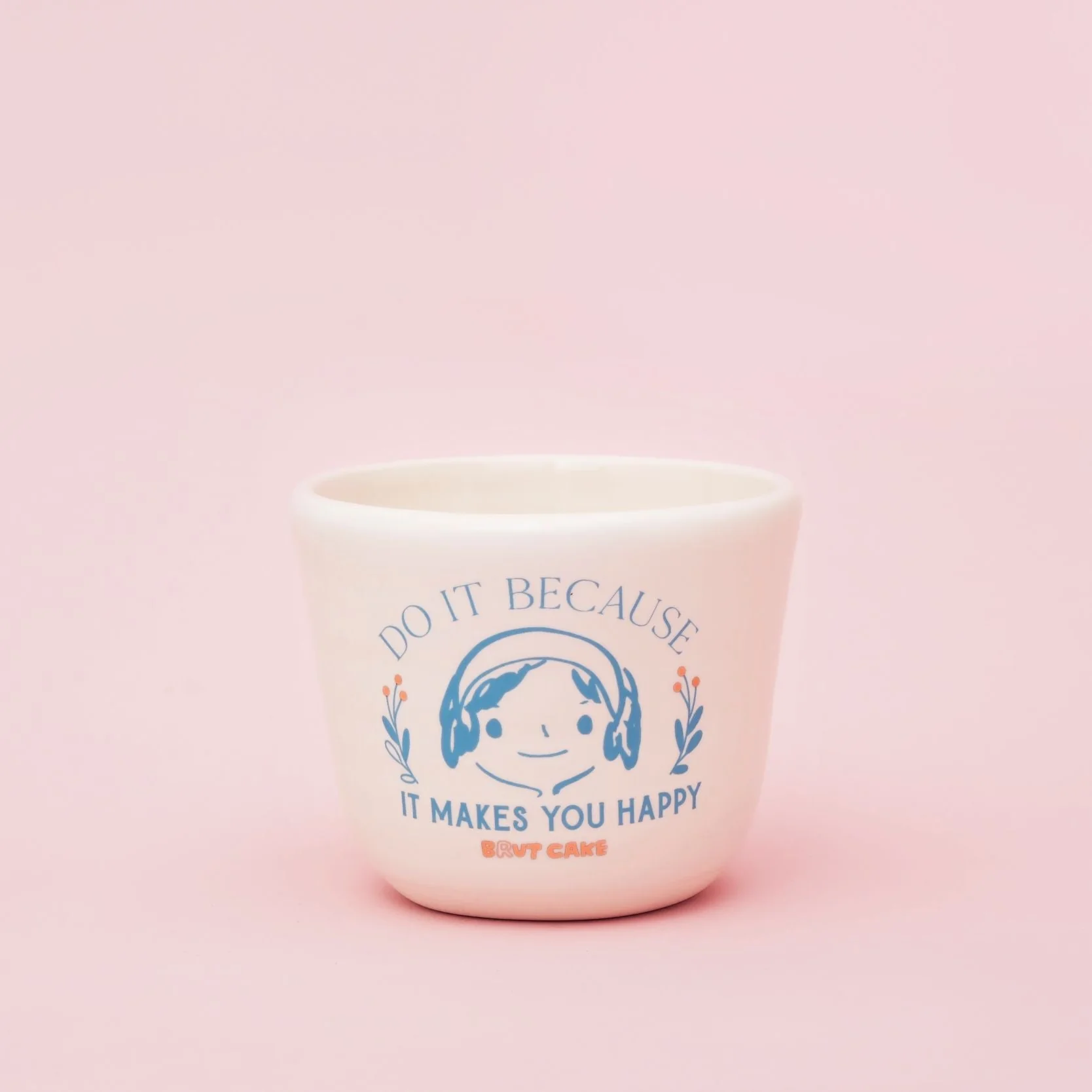 Brut Cake 100 Smiling Mugs Uplift Series Peach 9.5cm