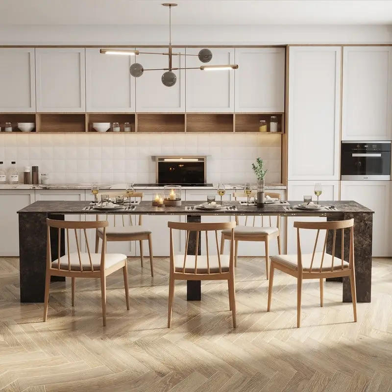 Multifunctional Extendable Wooden Dining Table