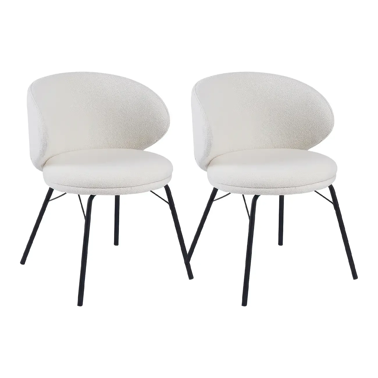 Modern Leathaire Upholstered Metal Leg Dining Chair
