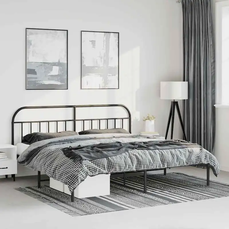 vidaXL 12 Inches Metal Bed Frame No Mattress