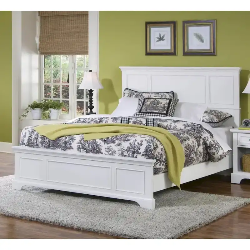 Homestyles Naples Off-White Wood Queen Bed