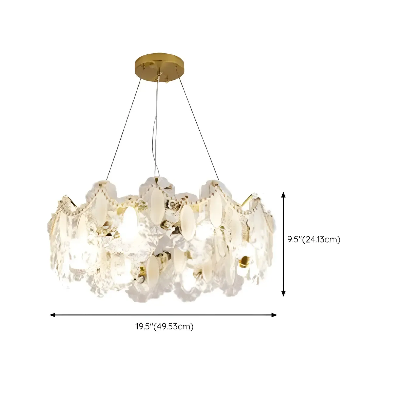Geometric Clear Crystal Island Pendant Light