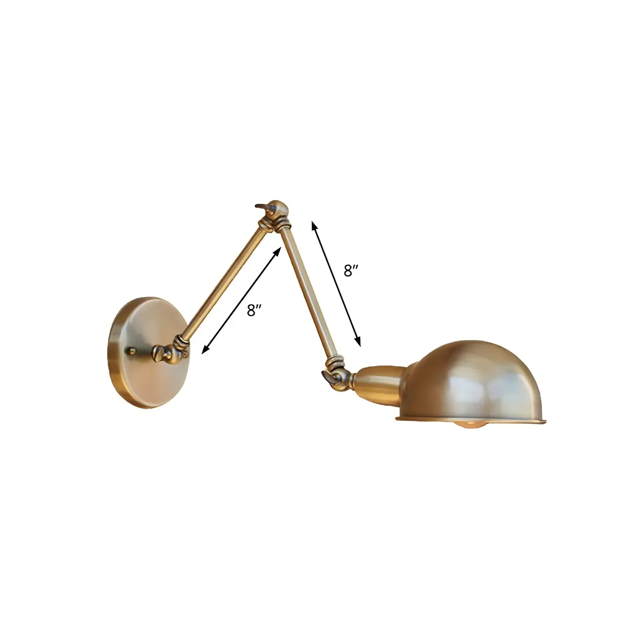 Retro Dome Metal Swing Arm Wall Light