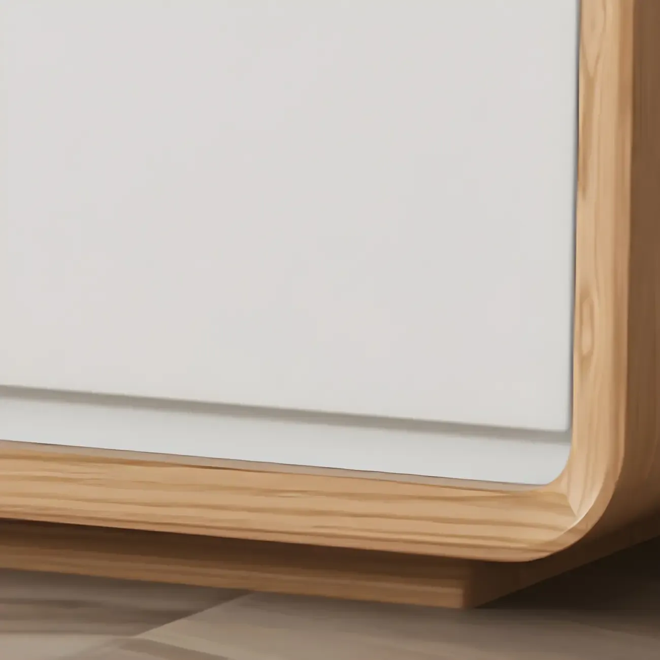 79 Natural Wood Long Floating TV Stand with Drawers