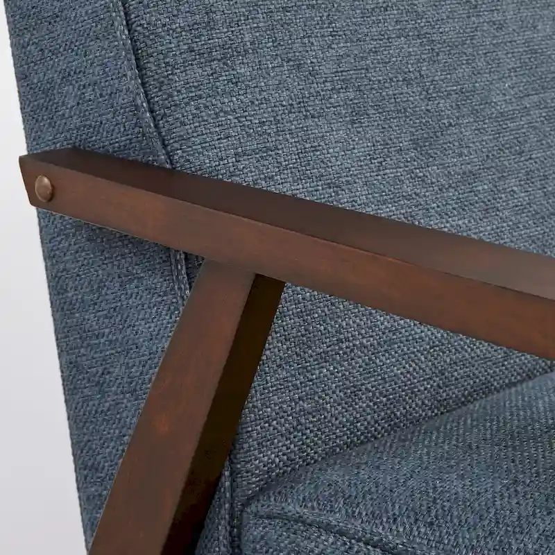 3-Seat Sofa with Rubberwood Legs and Removable Cushions