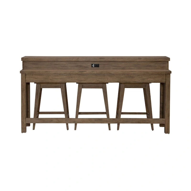 Pinebrook Ridge Weathered Toffee 4 Piece Console Table Set