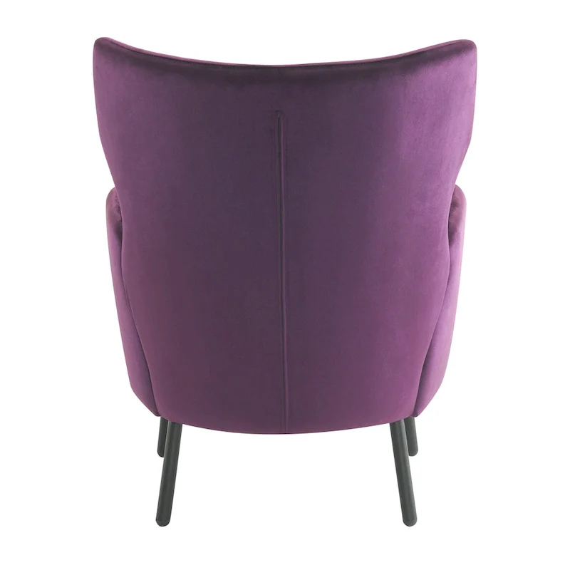 Stylish Wing Back Velvet Accent Chair by Christopher Knight Home