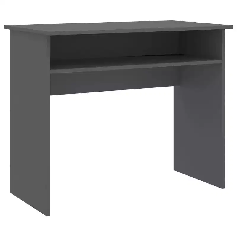 vidaXL Desk White Engineered Wood Small Desk Rectangular Modern