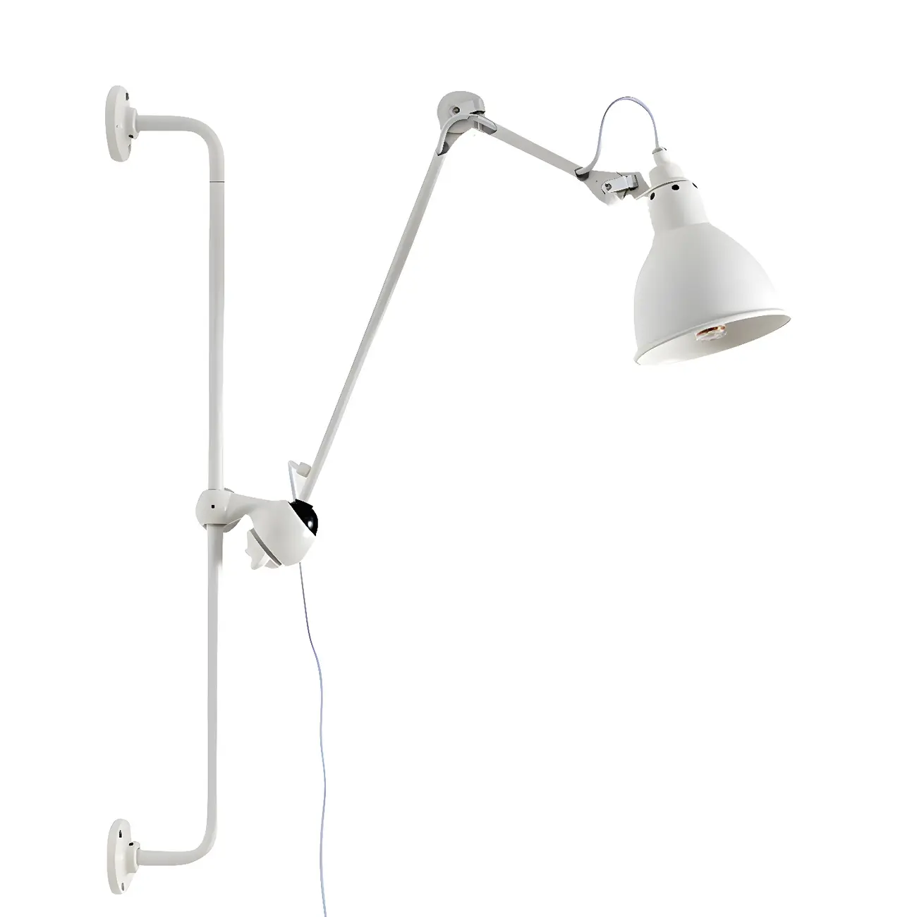 Trestle Base Metal Black Swing Arm Wall Light