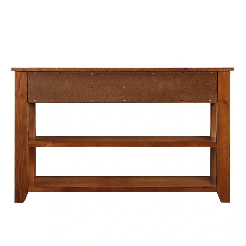 Console Table with 3 Drawers and 2 Open Shelves