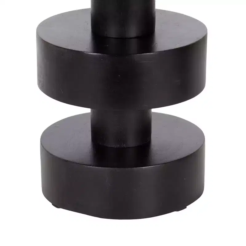 Kate and Laurel Omar Round Drink Table, Black, 9x9x20