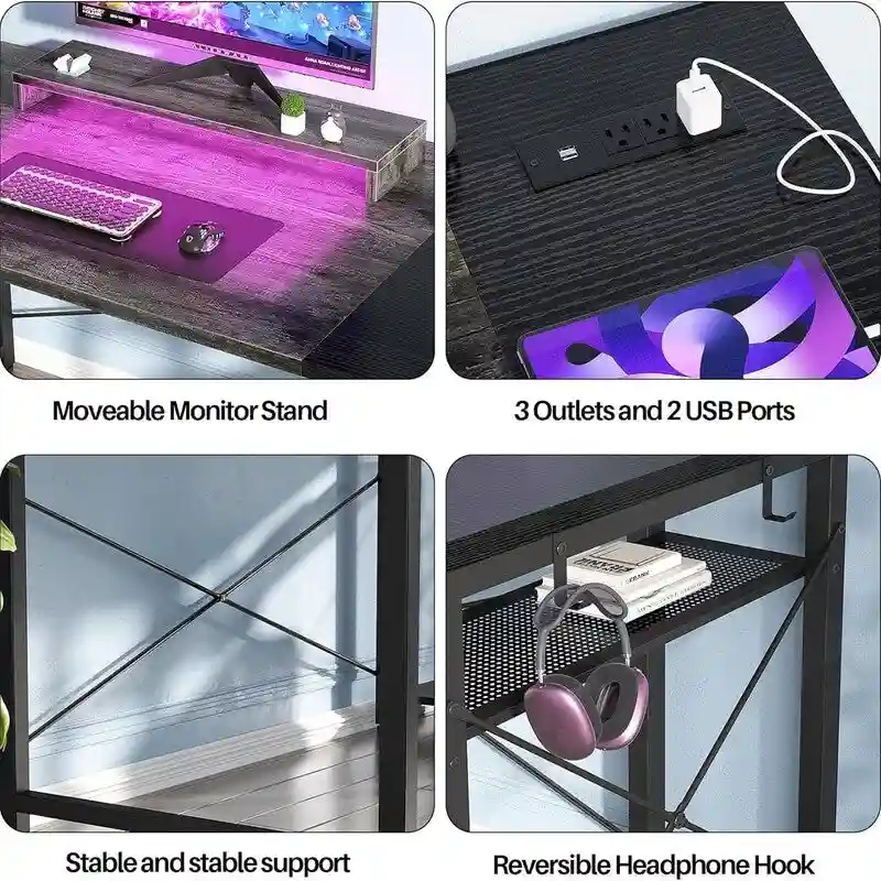 39.4 Gaming Desk with LED