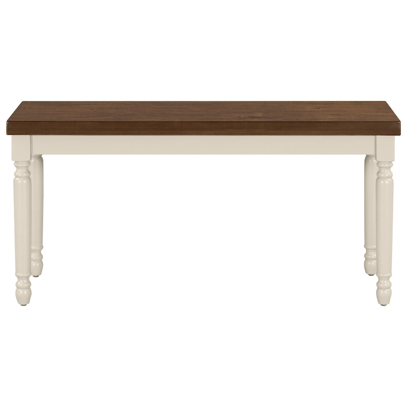 Classic 6-Piece Dining Set Wooden Table and 4 Chairs with Bench