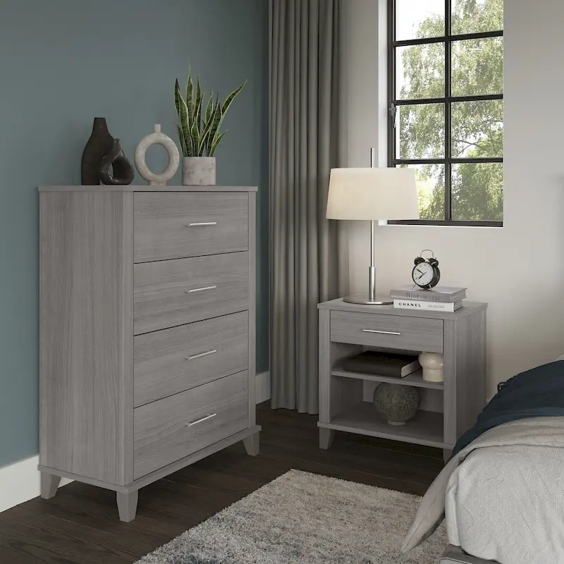 Somerset Chest of Drawers and Nightstand Set by Bush Furniture