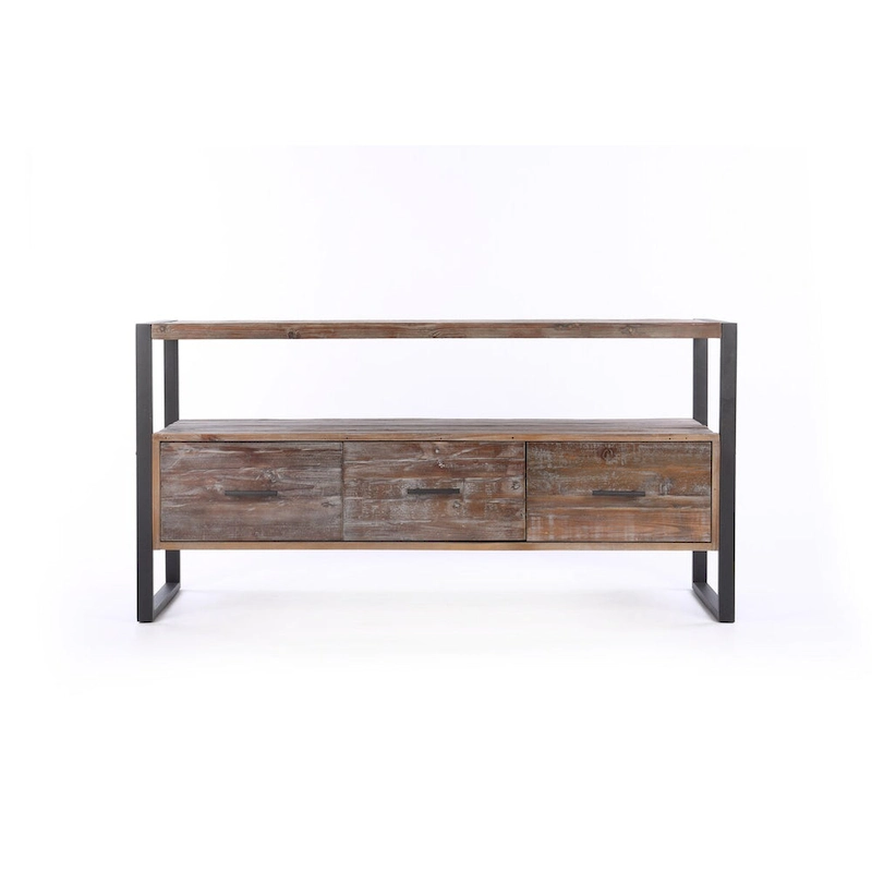 Console table with 3 Drarwer, Open Shelf