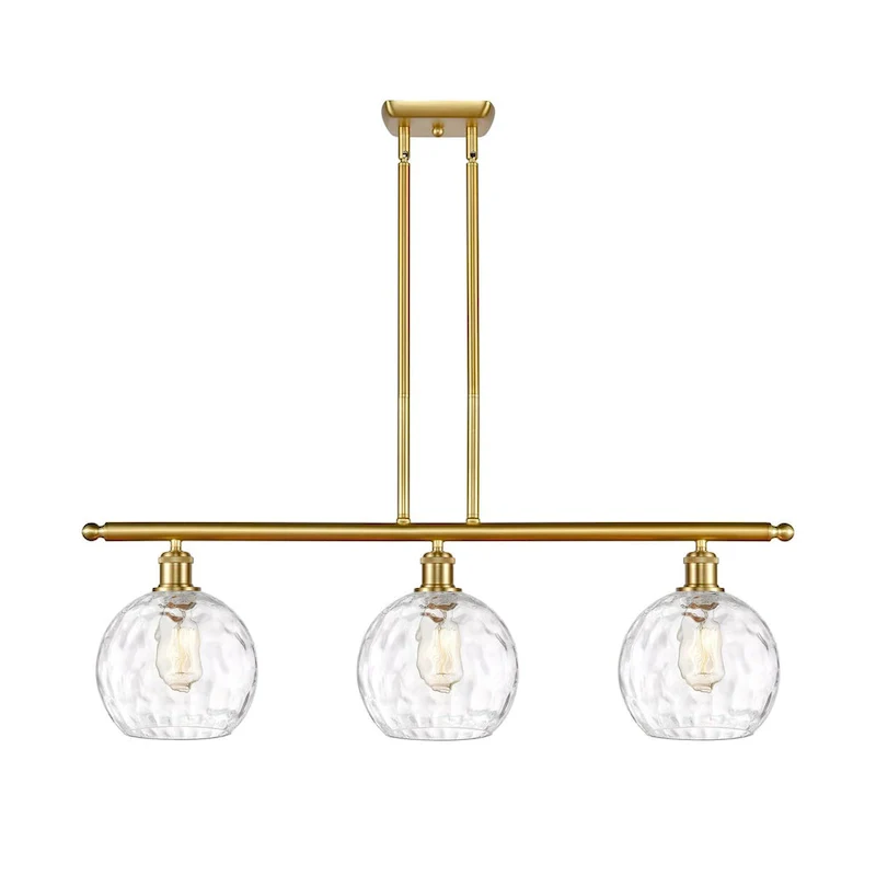 Innovations Lighting Athens Water Glass 3 Light 36  Island Light - 8  Shade