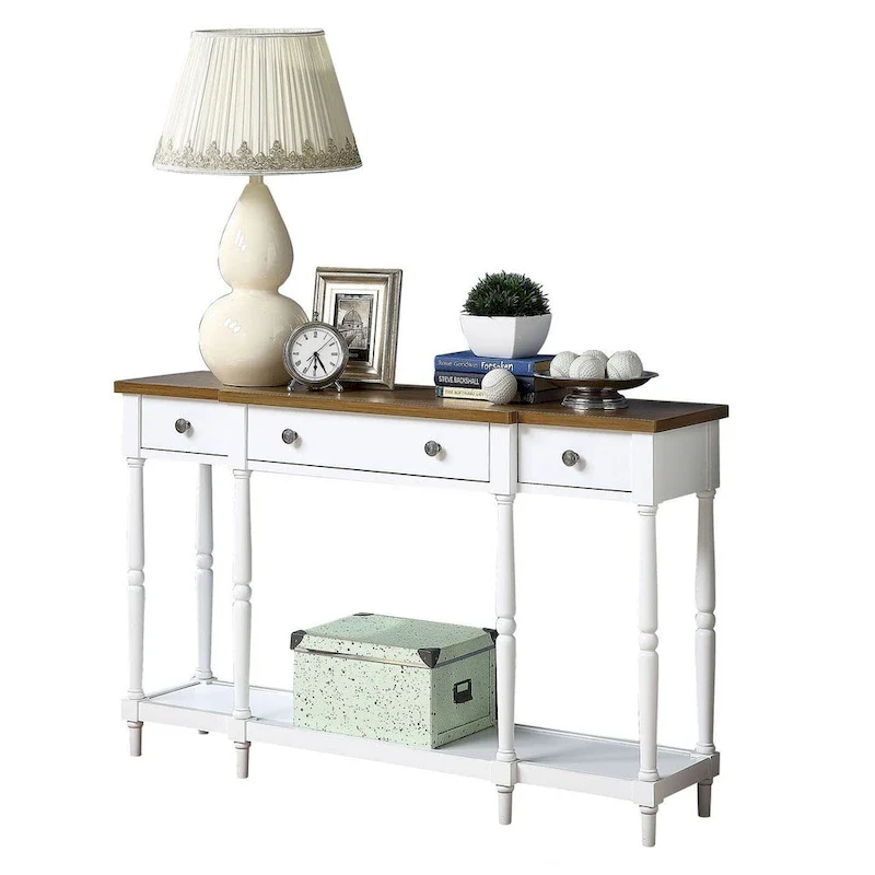3 Drawer Console Table with Shelf