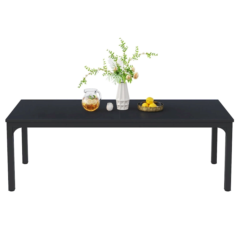 78.74 Inches Industrial Rectangular Dining Table with Heavy-Duty Metal Legs (Only Table)