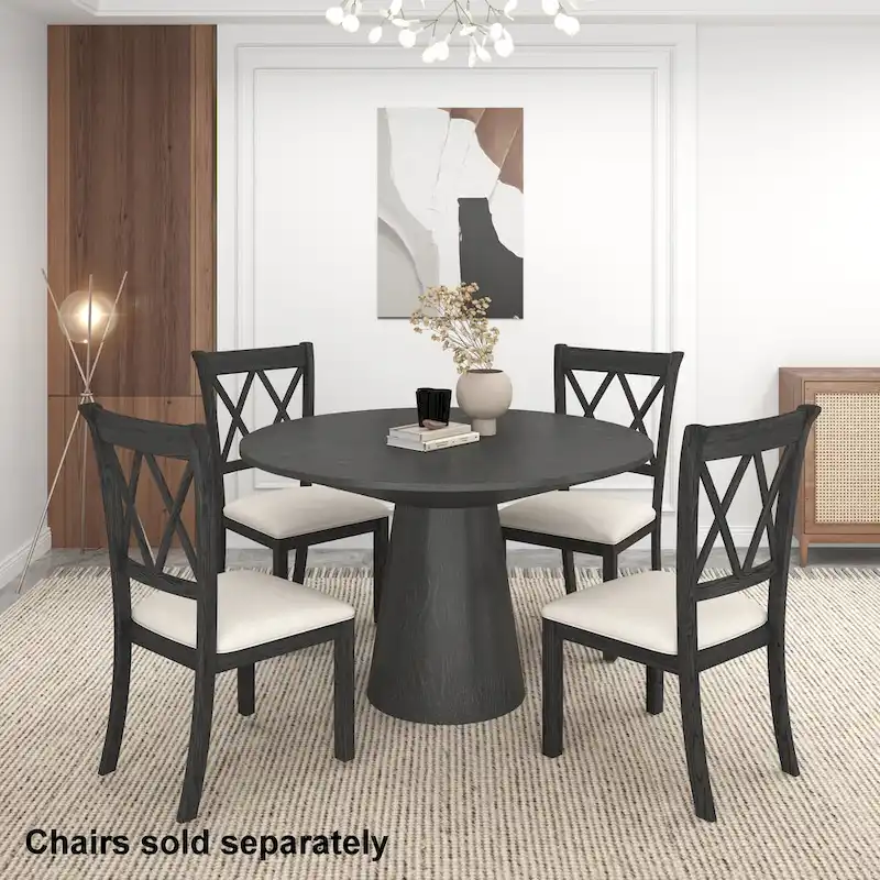 Roundhill Furniture Rocco 48  Pedestal Dining Table