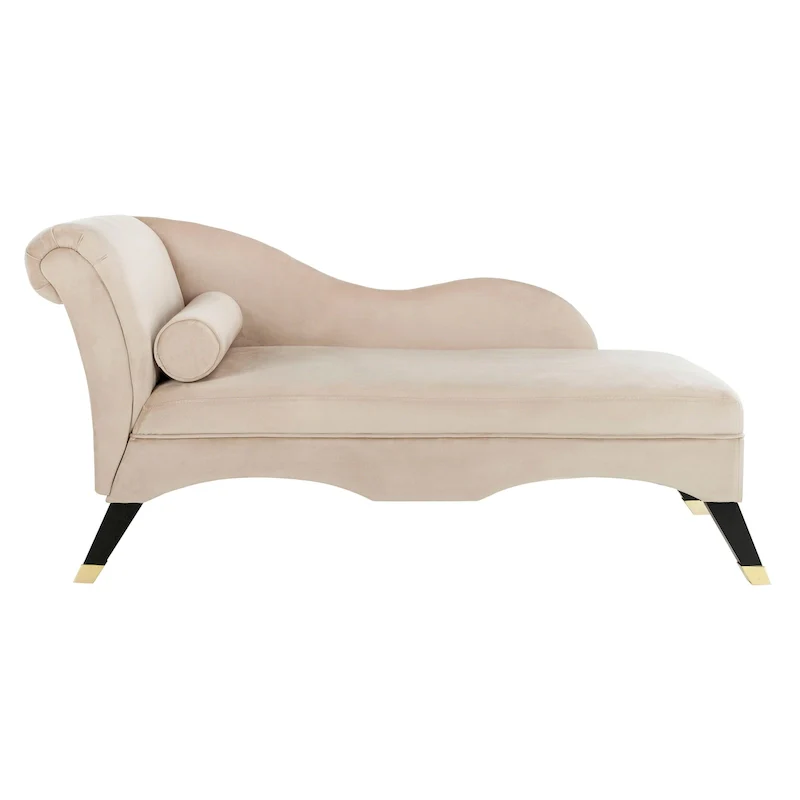 Mid-Century Modern Chaise with Pillow - 63Wx28Dx30H