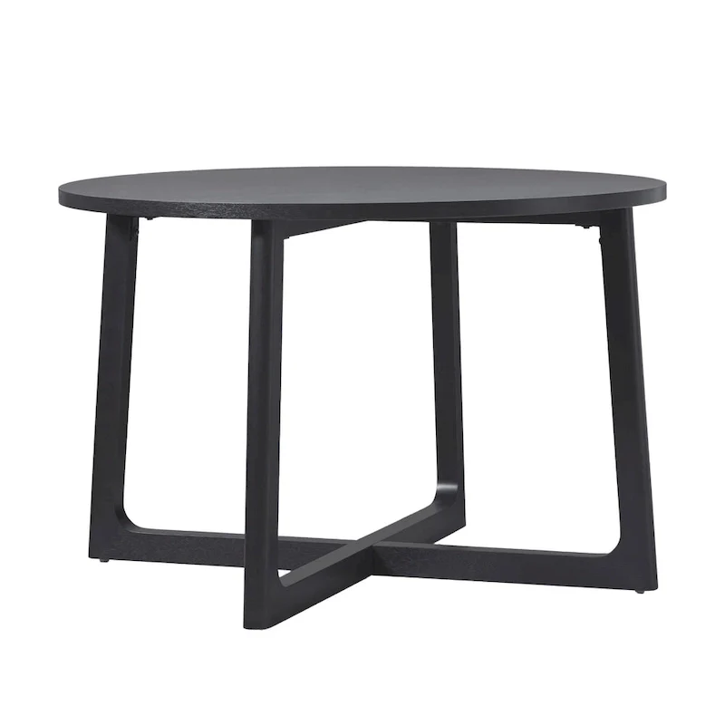 Middlebrook Modern Round Solid Wood Dining Table With Geometric Legs