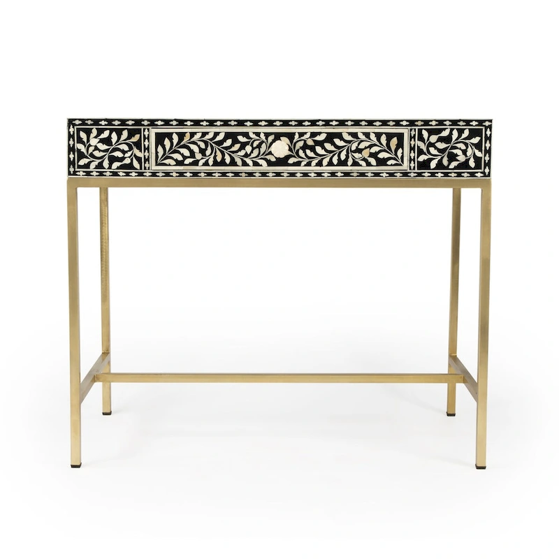 Butler Perilla Black and White Bone Inlay Writing Desk