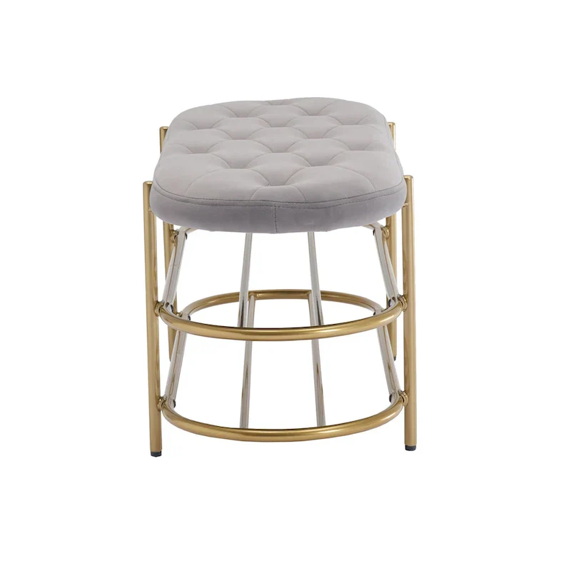 SEYNAR 40 Velvet Upholstered Living Room Bench with Double shoe rack