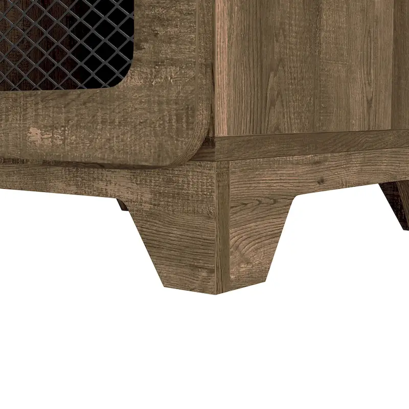 DH BASIC Rustic Oak 16-inch 3-Shelf End Table by Denhour