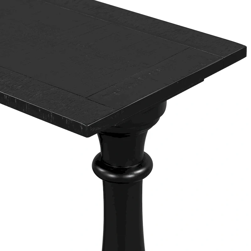 Vase-Leg Design Console Table Narrow Entryway Table Sofa Side Table with Bottom Shelf