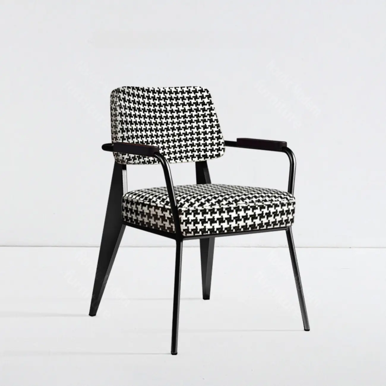 Modern Upholstered Dining Chair with Arm