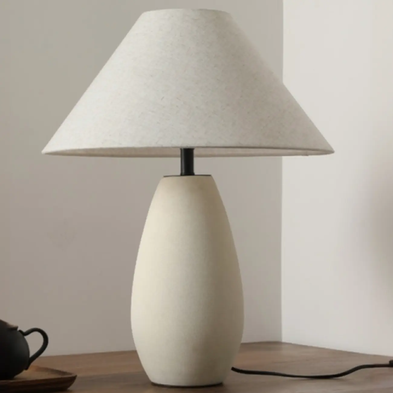Elegant Ceramic Table Lamp with Fabric Shade