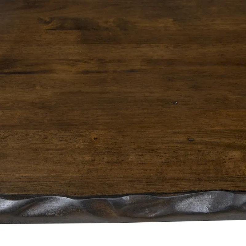 Dewl Farmhouse Walnut Wood 4-Piece Counter Height Table Set by Furniture of America