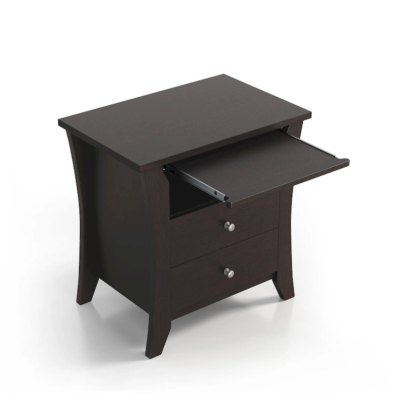 Mendolla Transitional Wood 2-Drawer Nightstand with Shelf by Furniture of America