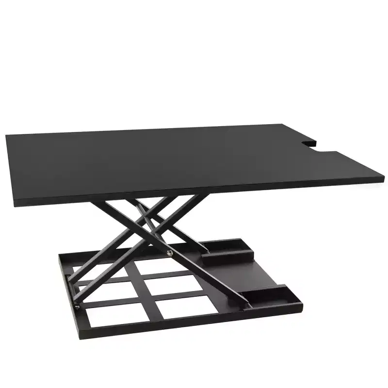 X-Elite Pro 36 Standing Desk Converter with Pneumatic Height Adjustment Black Stand Steady