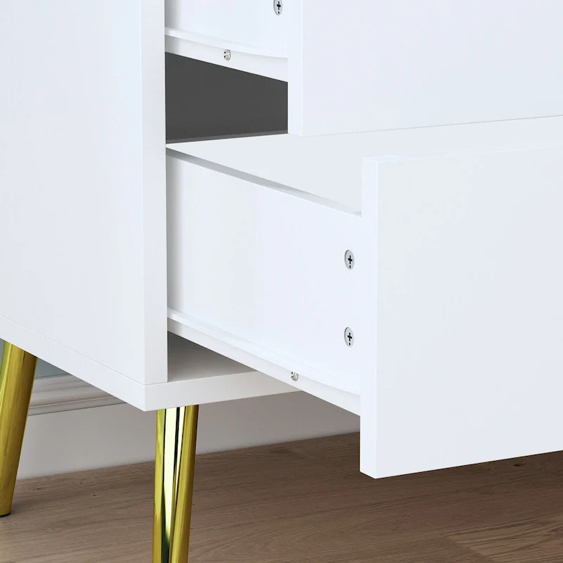 6 Drawer Larget Chest&Dresser With Golden Metal Handles