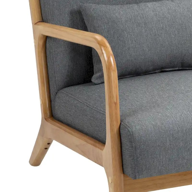 Upholstered Armchair Accent Chairs with Pillows Set of 2