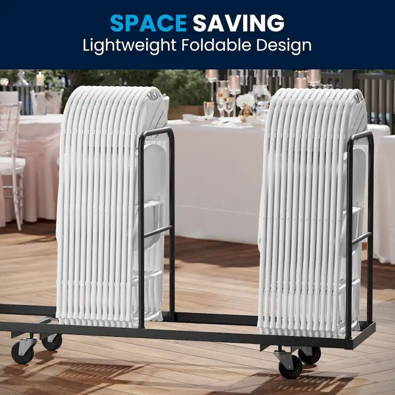 650 lb. Capacity Plastic Fan Back Folding Chair