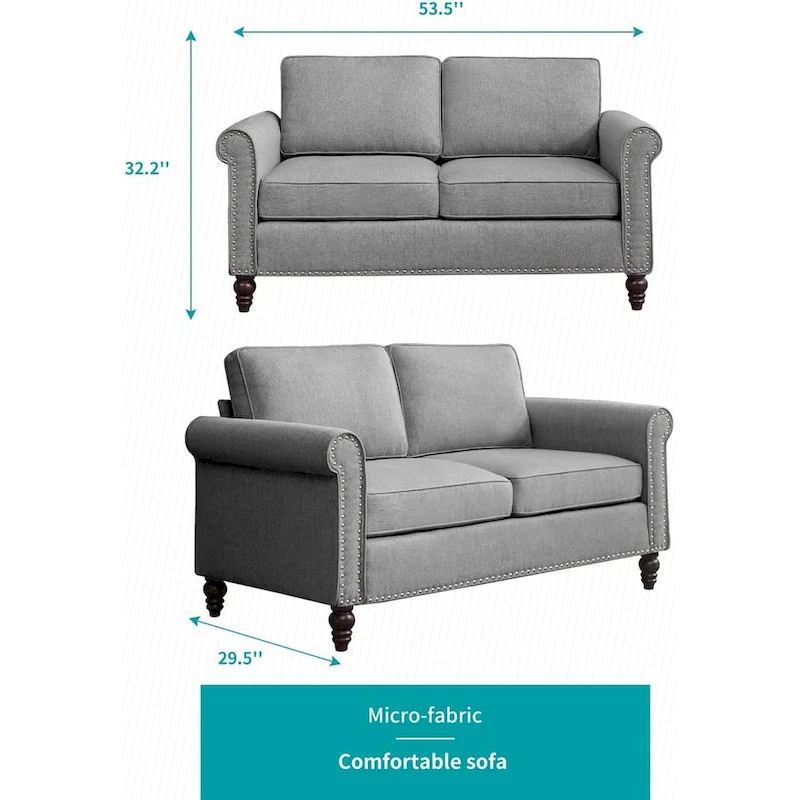 Mixoy Modern Sofa, Loveseat