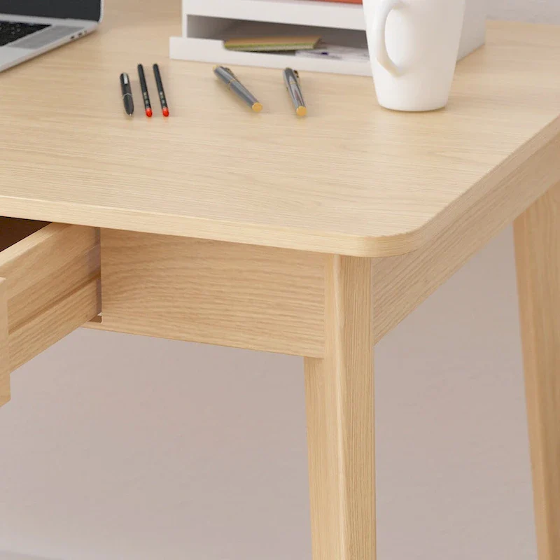 Wood Desk - 39.4W, Multi-Functional, Rounded Corners, Optional Drawers, Easy Assembly