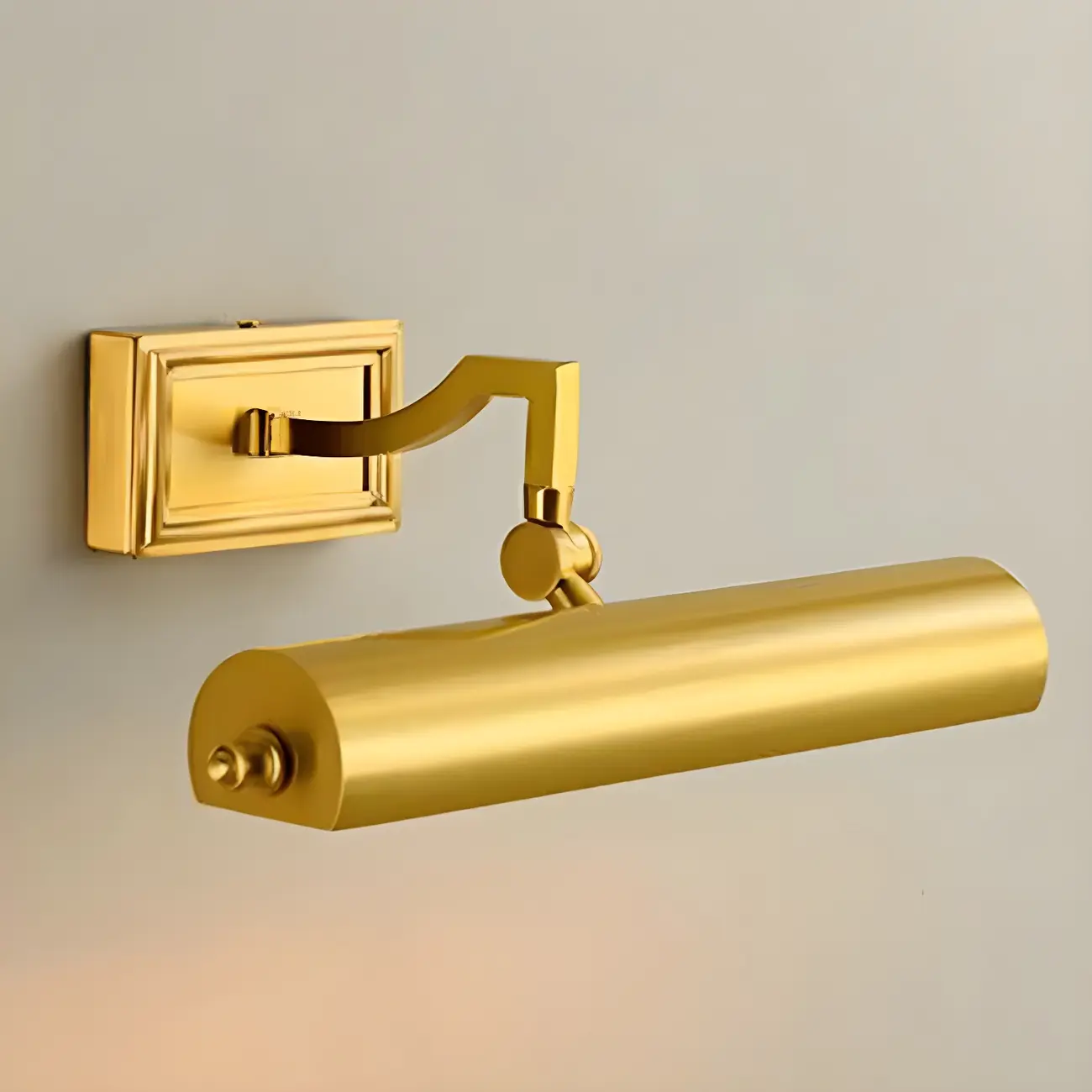 Classic Metal Tube Vanity Light with Copper Shade for Bathroom