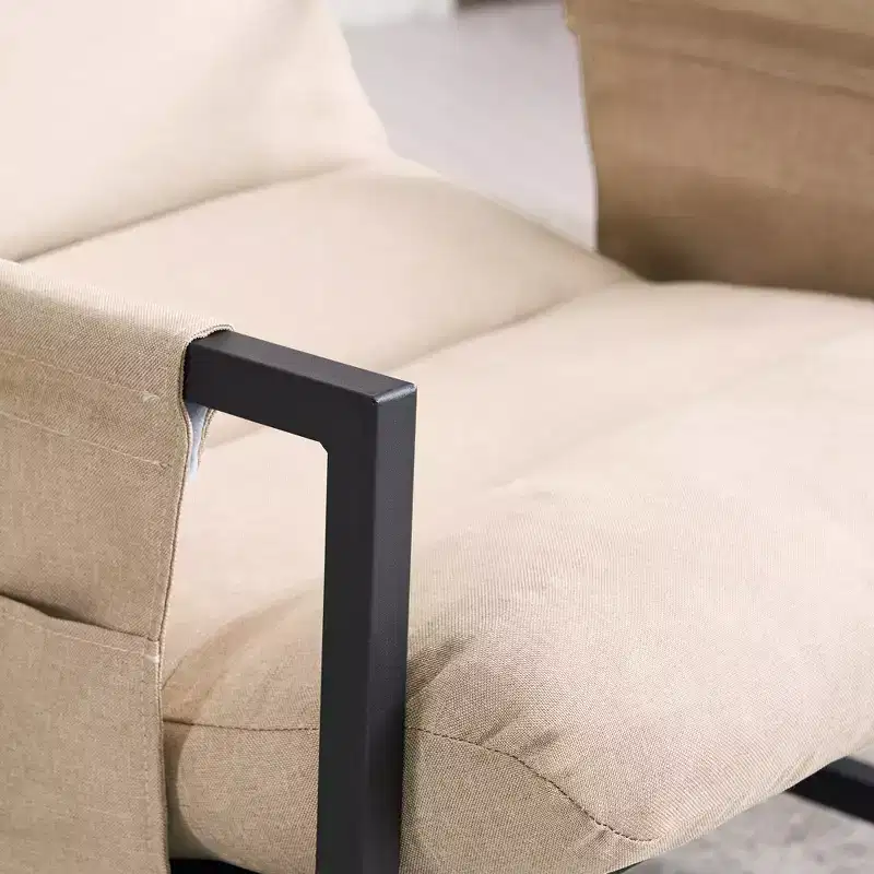 FERPIT Upholstered Sling Accent Chair with Metal Frame Modern Style