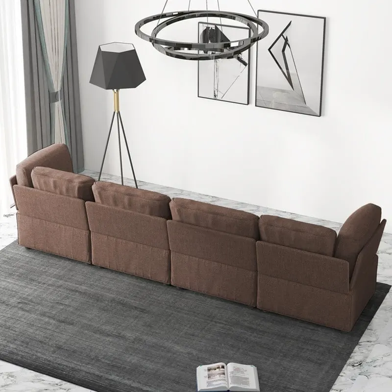 Mixoy Convertible Modular Sleeper Couch with Ottoman