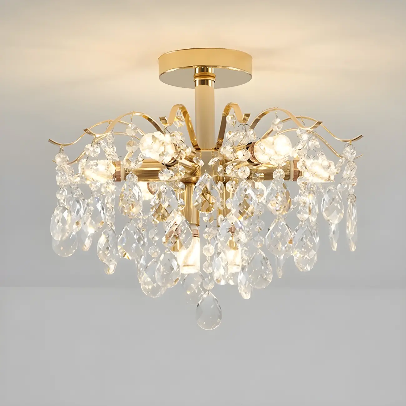 Dining Room Multi-Light Crystal Water Drop Chandelier