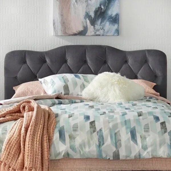 Simple Living Tessa Traditional Upholstered Button Tufted Queen Headboard