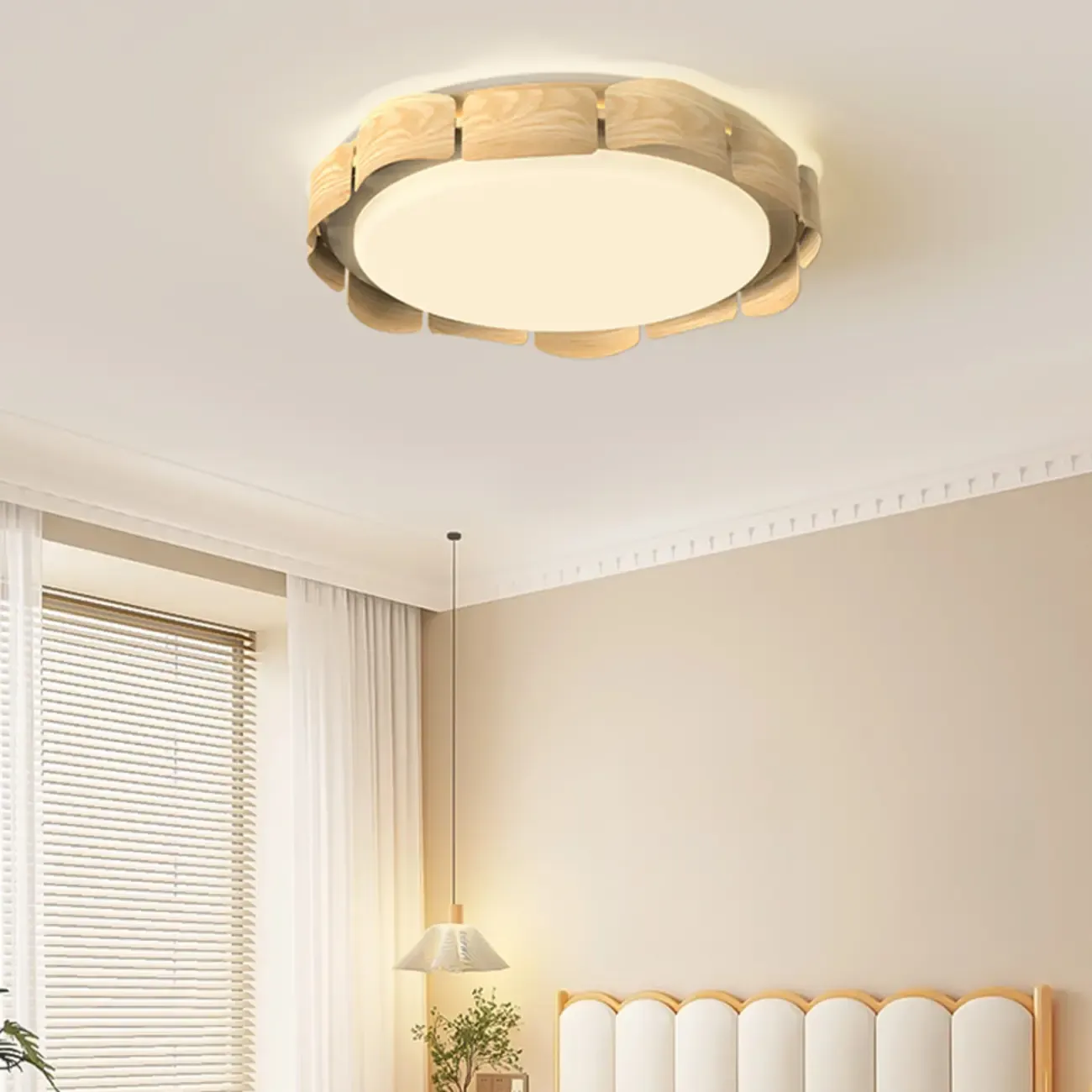Circle Dimmable 2-Light Flush Mount Ceiling Light Fixture